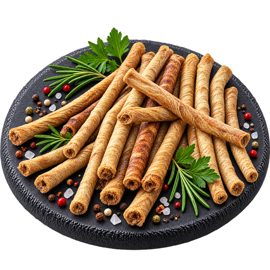 Premium 100% gedrehte Kalbsblasen - Gegen Übergewicht, Verdauung & Allergien Alphadog Nutrition
