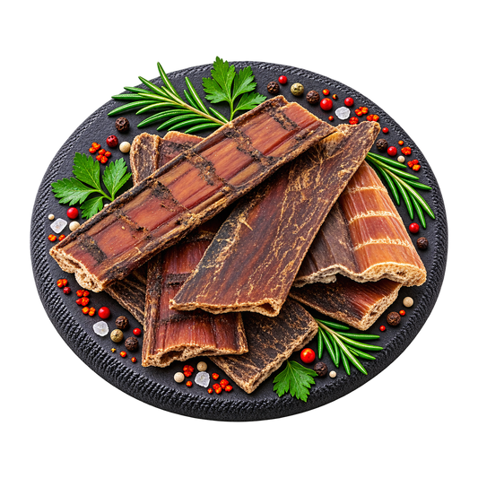 Premium 100% hocharomatisches Rinderdörrfleisch - Power Snack, Muskelaufbau Alphadog Nutrition