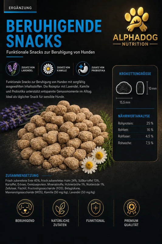 Supplements 64% Fleischanteil - Beruhigend, Entspannung, Stress & Angst Alphadog Nutrition