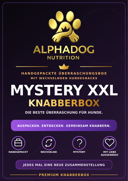 XXL Mystery Knabberbox: Die beste Überraschung für Hunde - Versandkostenfrei – bluefish – von Alphadog Nutrition