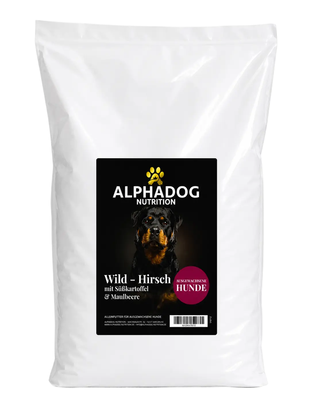 Getreidefreies Premium 50% frischem Wild & Lachs, Süßkartoffel, Fischöl & Maulbeere - Immunsystem, Haut & Fell