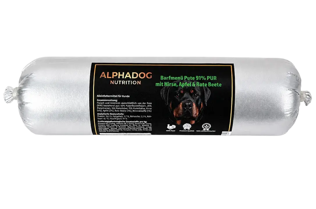 Schnittfeste-Hundewurst-Adult-100-Fleisch Alphadog Nutrition