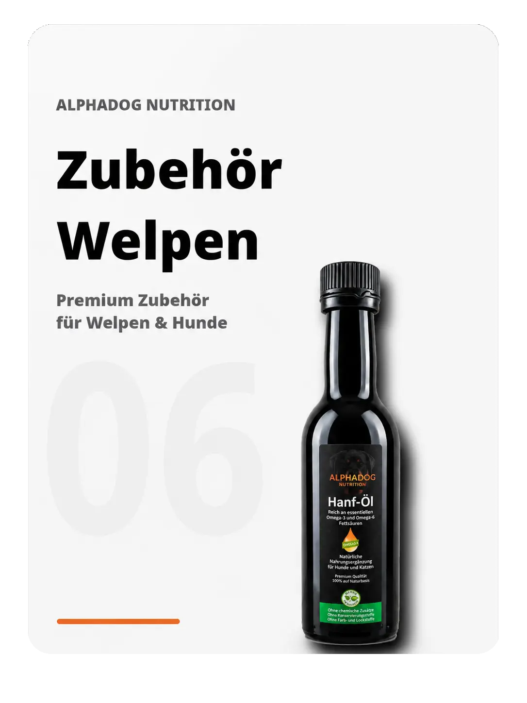 Zubehör-Vital-Öle-für-Welpen-Erstausstattung Alphadog Nutrition