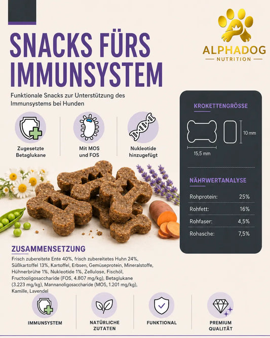 Supplements, Snacks fürs Immunsystem 64% Fleischanteil Alphadog Nutrition