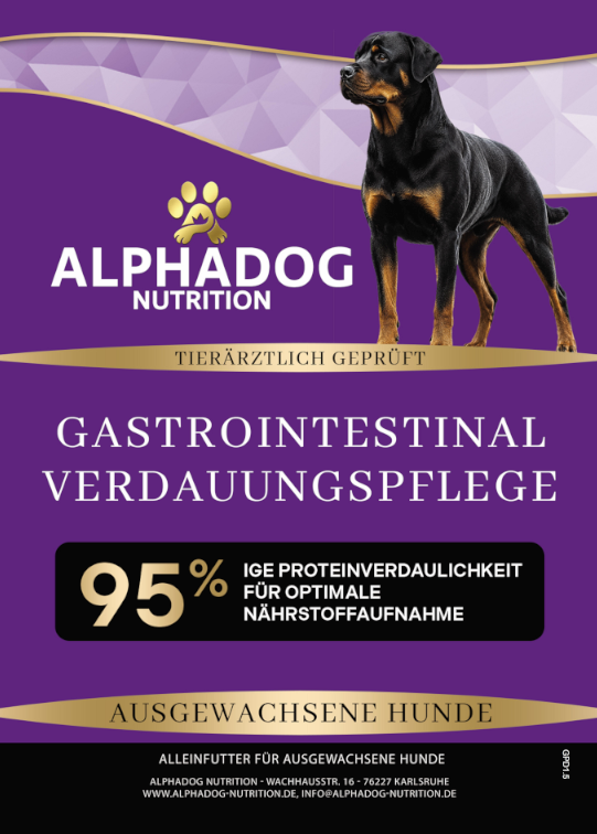 Gastrointestinal- / Verdauungspflege, ganzheitliche Unterstützung - Magen, Darm und Wohlbefinden Alphadog Nutrition