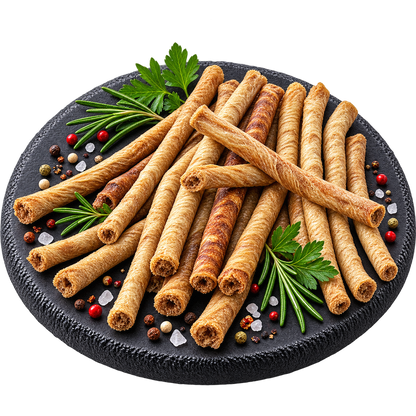 Premium 100% gedrehte Kalbsblasen - Gegen Übergewicht, Verdauung & Allergien Alphadog Nutrition