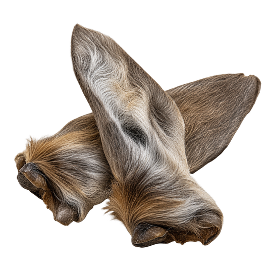 100% Hirschohren mit Fell Naturkauartikel für Hunde - Intensiver Wildgeschmack für Allergiker – Breer – von Alphadog Nutrition