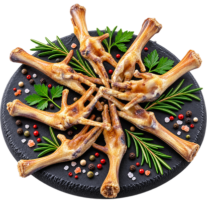 Premium 100% Hühnerfüße luftig knusprig - Zahngesundheit, Verdauungsprobleme Alphadog Nutrition