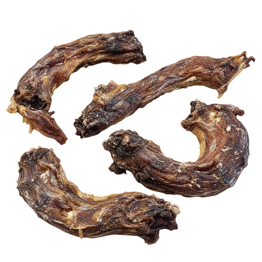 Hühnerhälse 100% naturrein leicht verdaulicher Kausnack - Futtermittelallergien, Zahnbelag – bluefish – von Alphadog Nutrition