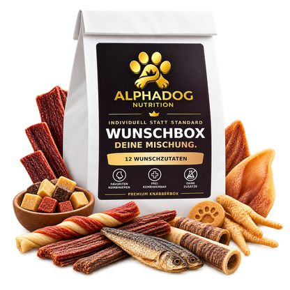 Individuelle XXL Kausnack Knabberbox Bundle - Versandkostenfrei Alphadog Nutrition