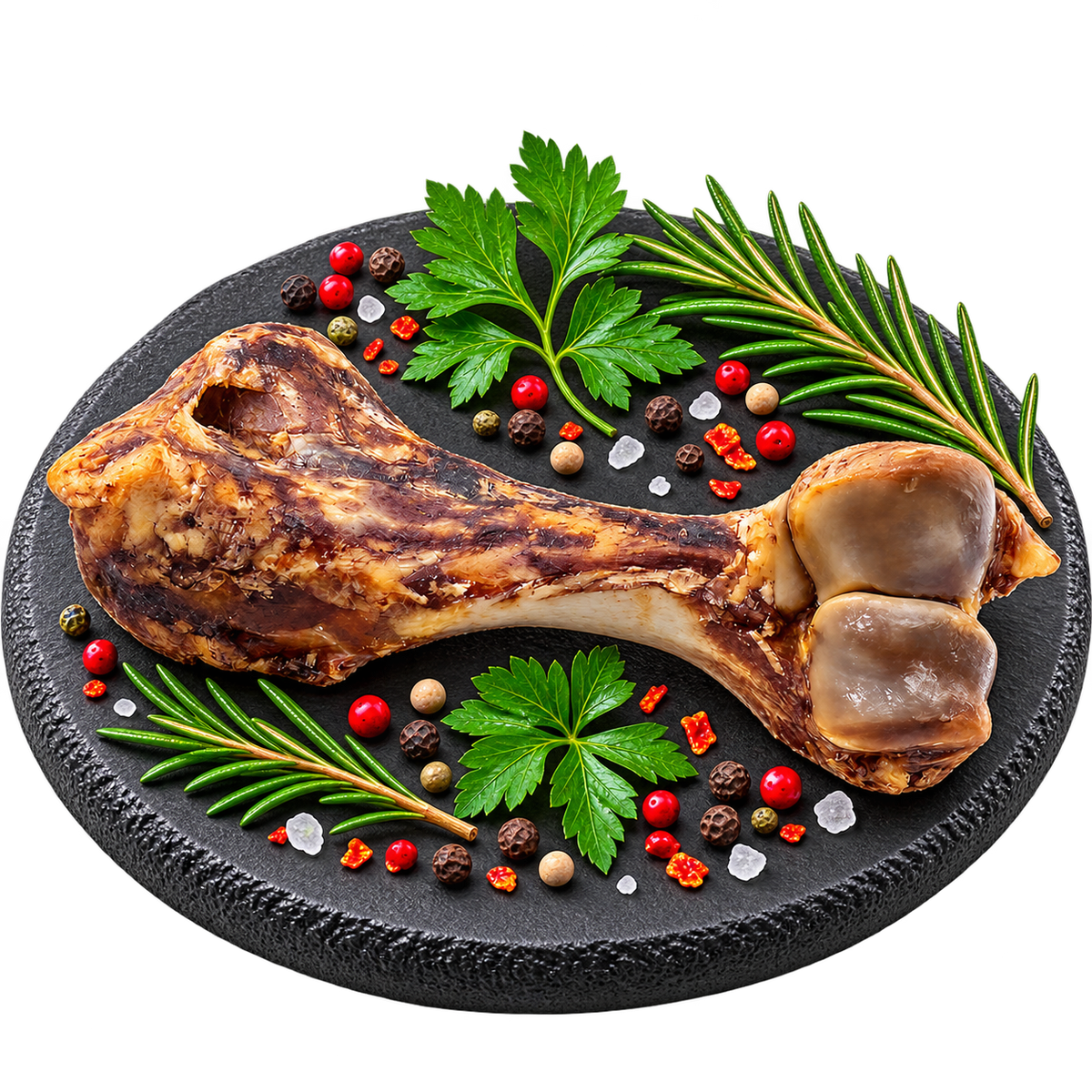 Naturbelassener XL Schinkenknochen mit viel Fleisch & Knorpel - Zahnpflegesnack Alphadog Nutrition