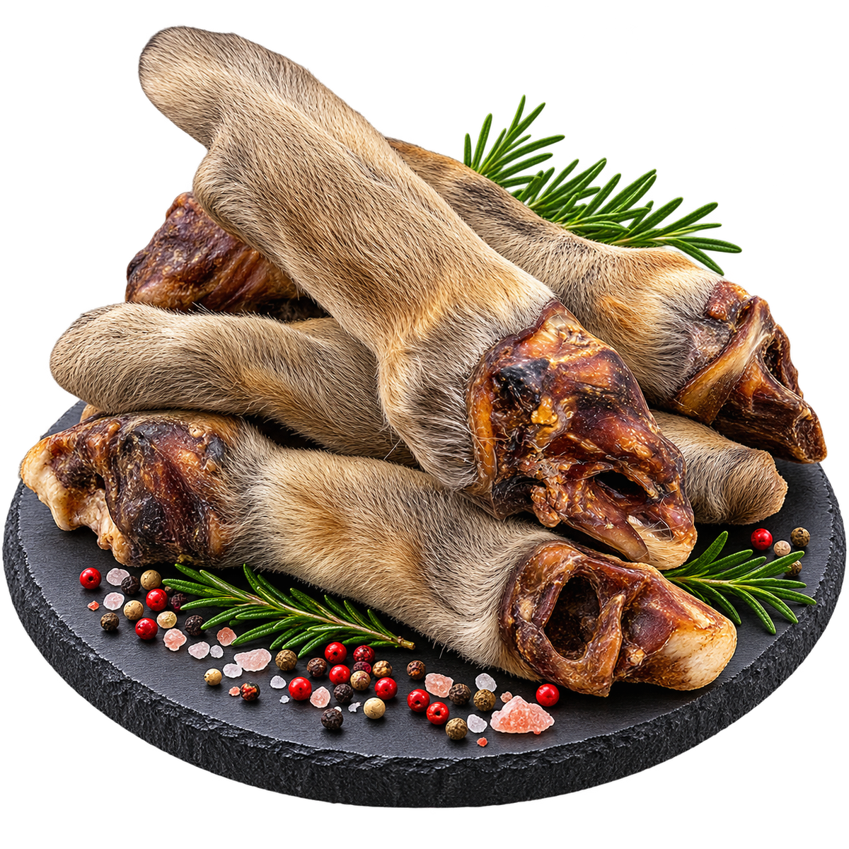 Rehohren mit Fell 100% naturrein für sensible Hunde - Hypoallergener Kausnack für Allergiker Alphadog Nutrition