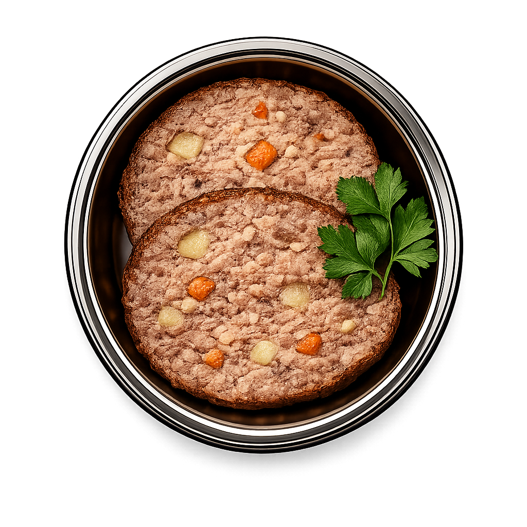 Rind BARF Superfood Menü mit Kürbis, Pastinake & Karotten, Alleinfuttermittel - Vitalität, Haut & Muskeln Alphadog Nutrition