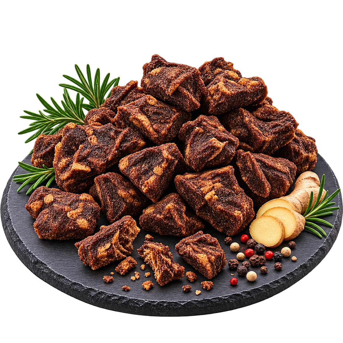 Trainingssnack Rinderlungenwürfel 1x1cm - Krümelfreie Trainingsleckerli aus Rind & Leber Alphadog Nutrition