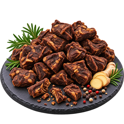 Trainingssnack Rinderlungenwürfel 1x1cm - Krümelfreie Trainingsleckerli aus Rind & Leber Alphadog Nutrition