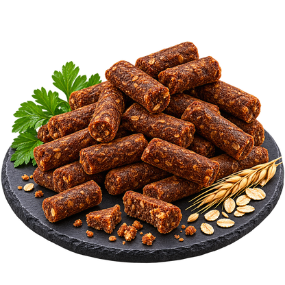 Trainingssnack Strauß - 98% Fleisch Monoprotein, ohne Innereien Alphadog Nutrition