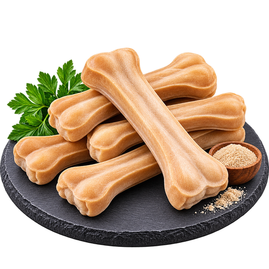 Vanille Kauknochen XL trifft Rind - Der aromatische Gourmet Kauknochen Alphadog Nutrition