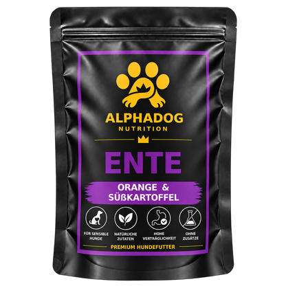 Probierpaket für wählerische Hunde 2kg oder 4kg - Mit Lamm, Rind, Ente, Wild & Lachs – von Alphadog Nutrition