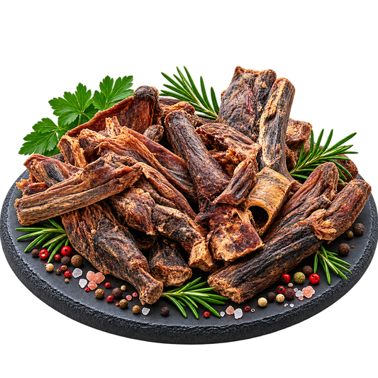 95% Wasserbüffelfleisch mit Kräutern Naturkauartikel für Hunde - Verdauungsprobleme, Allergien Alphadog Nutrition