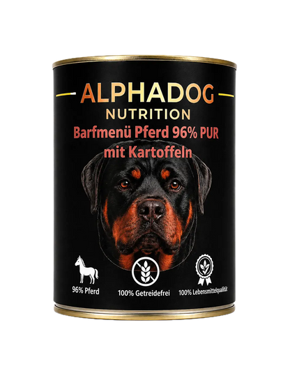 Premium Sensitiv 94% Pferd mit Kartoffeln - Schonkost Alphadog Nutrition