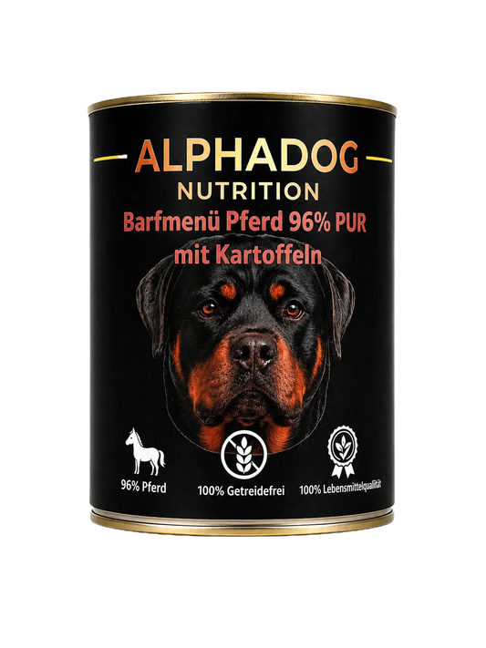 Premium Sensitiv 94% Pferd mit Kartoffeln - Schonkost Alphadog Nutrition