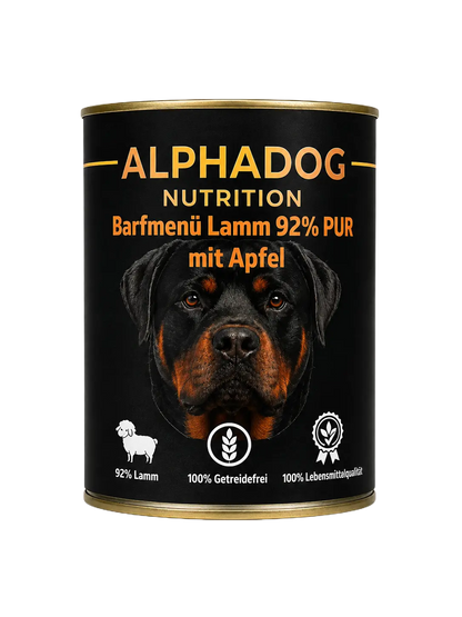 Premium Sensitiv 91% Lamm mit Apfel - Allergie Schutz Alphadog Nutrition