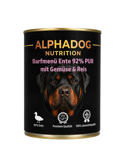 Premium Sensitiv 91% Ente mit Gemüse & Reis - Vital Balance Alphadog Nutrition