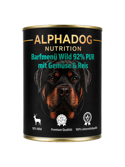 Premium Sensitiv 91% Wild mit Gemüse & Reis - Verdauung Alphadog Nutrition