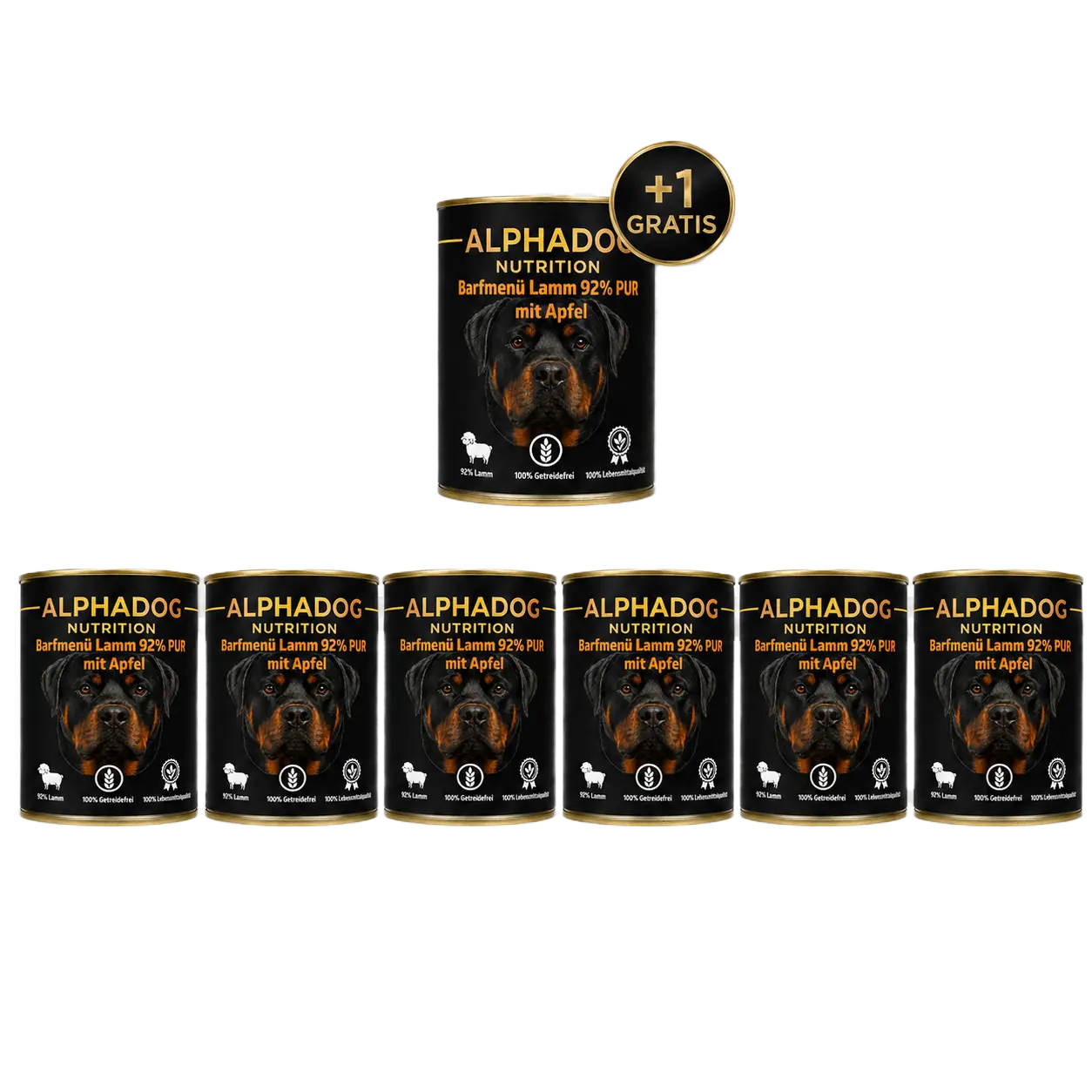 Premium Sensitiv 91% Lamm mit Apfel - Allergie Schutz Alphadog Nutrition