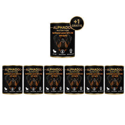 Premium Sensitiv 91% Lamm mit Apfel - Allergie Schutz Alphadog Nutrition