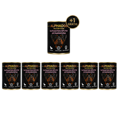 Premium Sensitiv 91% Ente mit Gemüse & Reis - Vital Balance Alphadog Nutrition