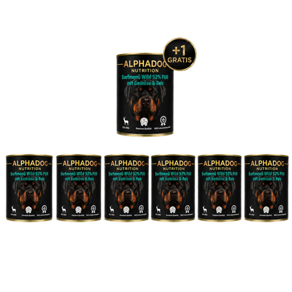 Premium Sensitiv 91% Wild mit Gemüse & Reis - Verdauung Alphadog Nutrition