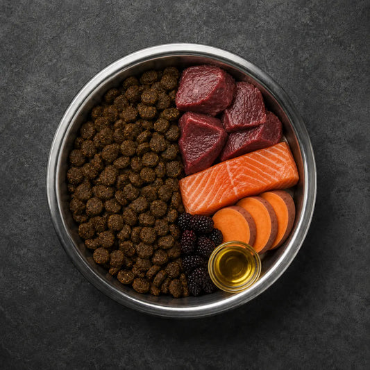 Premium 50% frischem Wild & Lachs, Süßkartoffel, Fischöl & Maulbeere - Immunsystem, Haut & Fell Alphadog Nutrition