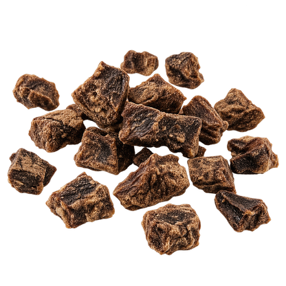 Trainingssnack Rinderlungenwürfel 2x2cm - Fettet nicht & krümelfrei in der Tasche – bluefish – von Alphadog Nutrition