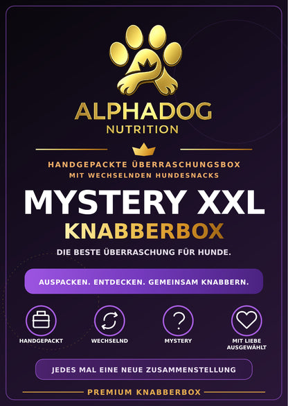 XXL Mystery Knabberbox: Die beste Überraschung für Hunde - Versandkostenfrei – bluefish – von Alphadog Nutrition