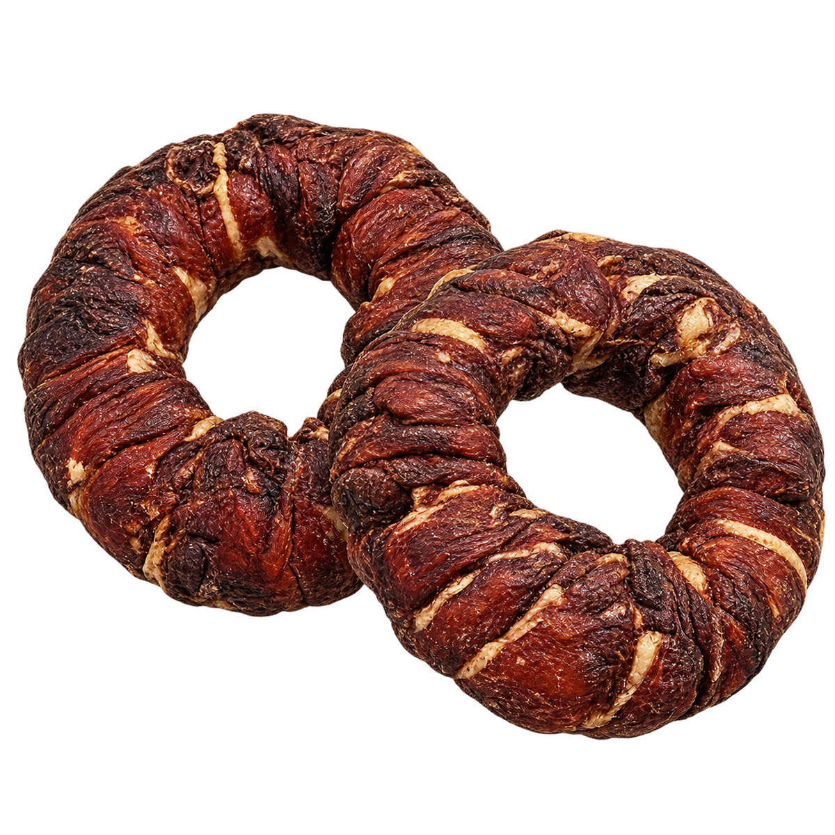 Bagel Rind und Ente 20 Stück - Naturbelassener Kausnack gegen Plaque – bluefish – von Alphadog Nutrition