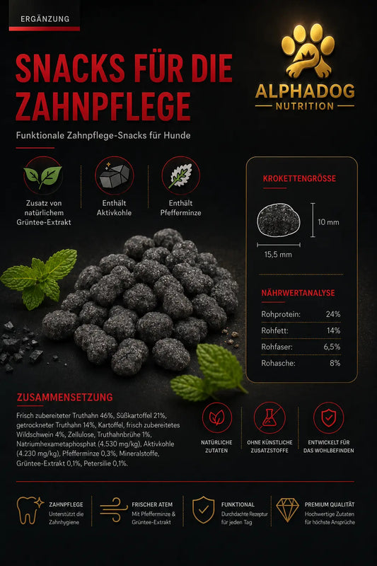 Supplements 60% Fleischanteil - Zahnpflege, Gebiss & Atem Alphadog Nutrition