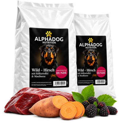 Probierpaket für Feinschmecker 8x 100g - Mit Lamm, Rind, Ente, Wild & Lachs, Versandkostenfrei – von Alphadog Nutrition