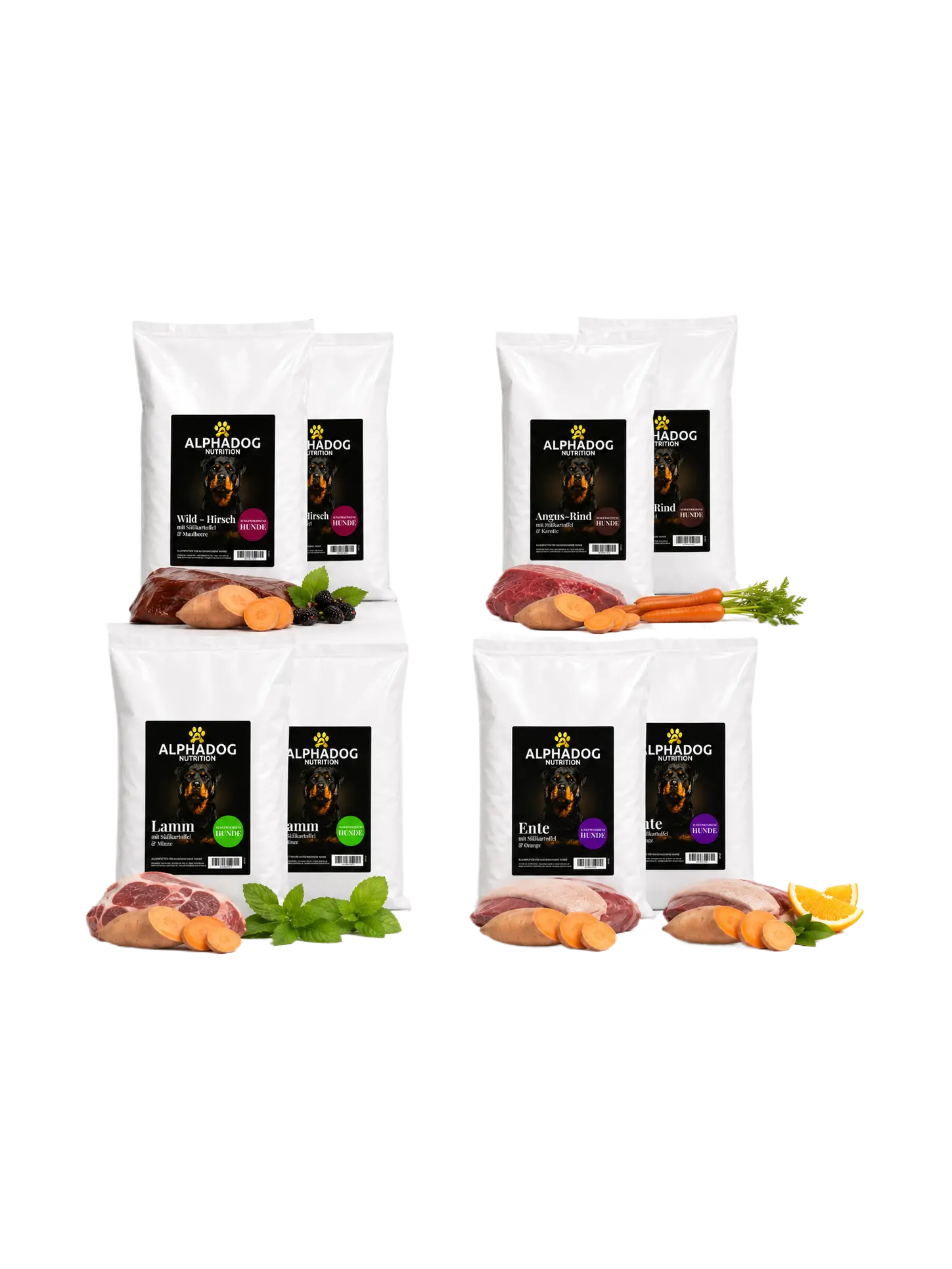 Das ultimative Testset für Feinschmecker (8x 100g) - Probierpaket, Versandkostenfrei Alphadog Nutrition