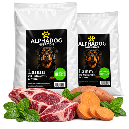 Probierpaket für Feinschmecker 8x 100g - Mit Lamm, Rind, Ente, Wild & Lachs, Versandkostenfrei – von Alphadog Nutrition